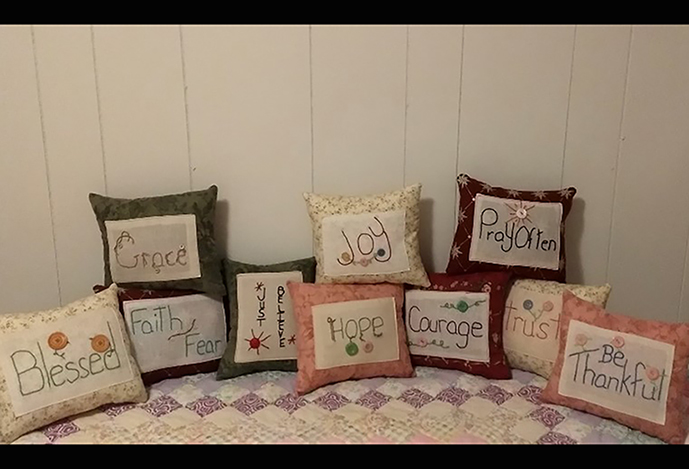 Victoria Stephens' pillows