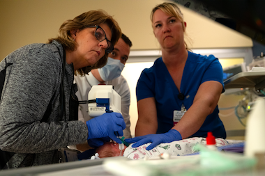 NICU retinal camera in action