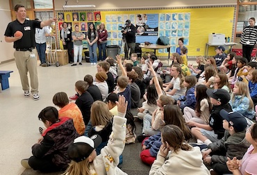 A Train Your Brain presentation at a Bend school