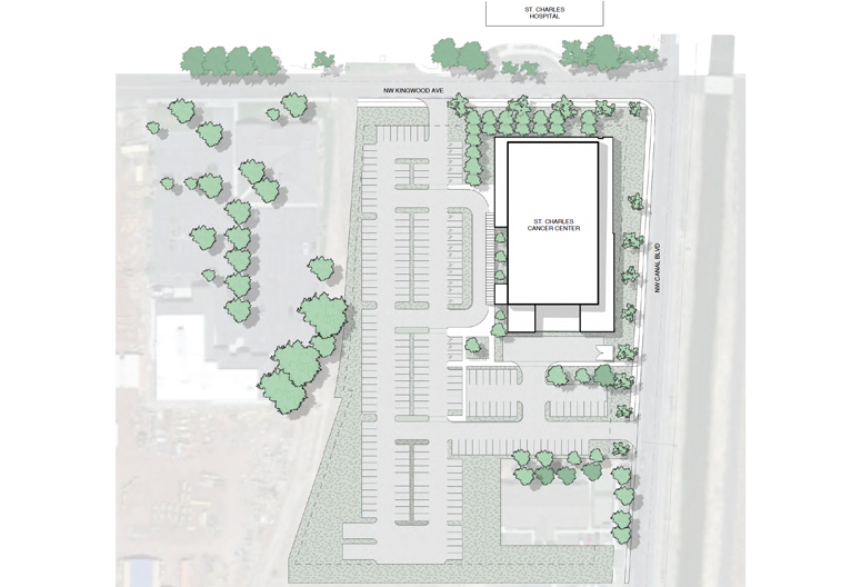 Cancer Center expansion site plan in Redmond Oregon