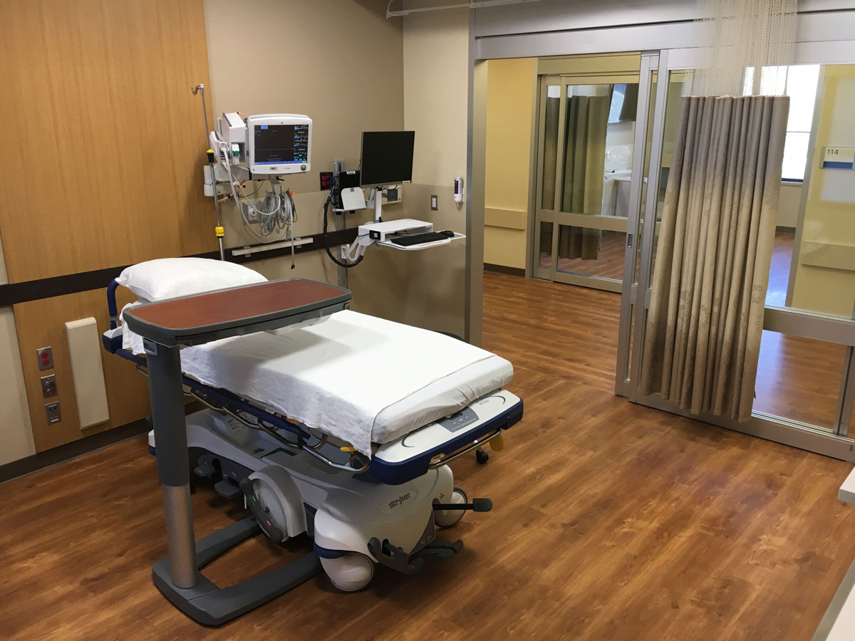 new hospital bed in the Short Stay Unit