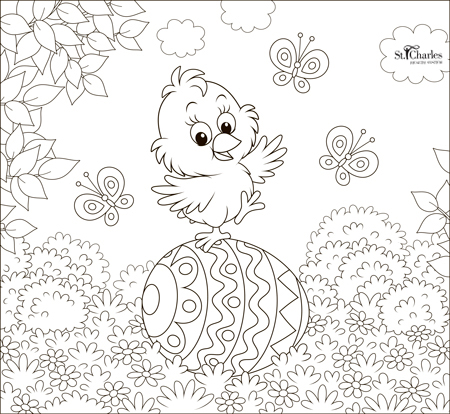 Baby chick coloring sheet